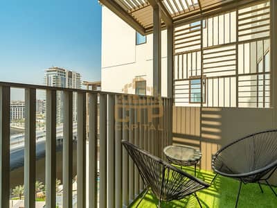 迪拜溪港， 迪拜 1 卧室公寓待售 - balcony. jpg