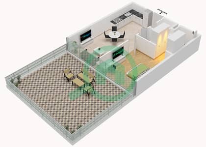 The Place by Prestige One - Апартамент 1 Спальня планировка Тип A