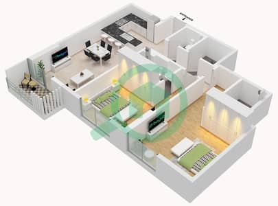 Aura - 2 Bedroom Apartment Unit 12 FLOOR 3 Floor plan
