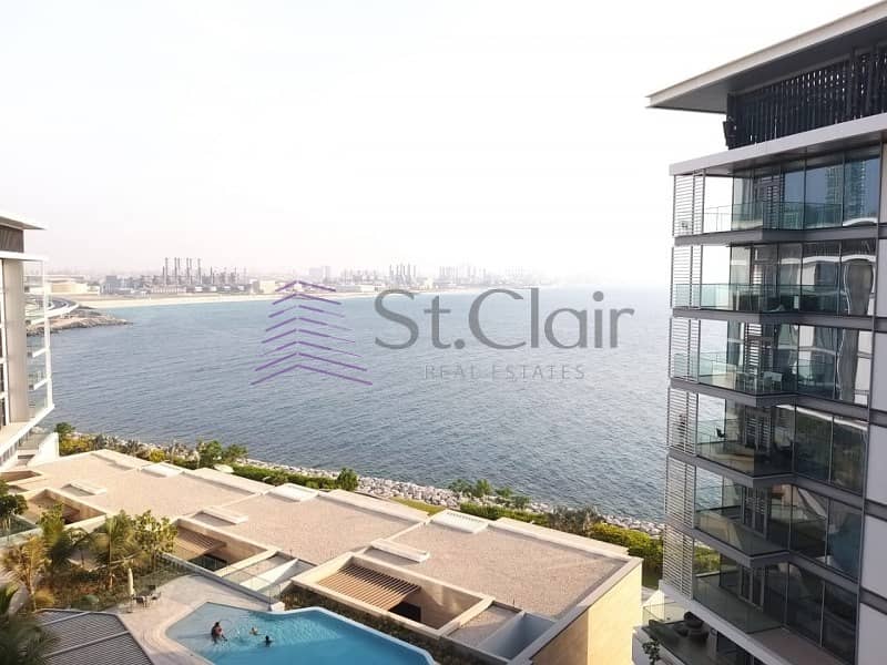 Full Sea View | 3 Beds + Maids | Bright Apartment