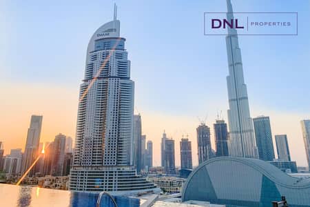 2 Bedroom Apartment for Rent in Downtown Dubai, Dubai - Furnished | Panoramic Burj View | High Floor