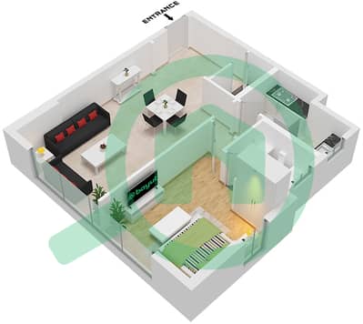 Silicon Gates 4 - 1 Bedroom Apartment Type 10 Floor plan