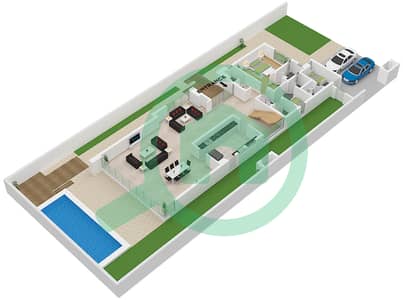 المخططات الطابقية لتصميم النموذج VD1 فیلا 5 غرف نوم - بروكفيلد