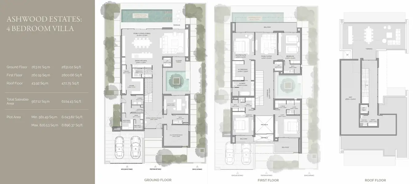 4 BR floor plan