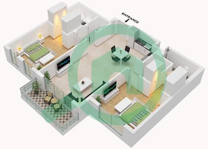 Holland Gardens - 2 Bedroom Apartment Type D Floor plan