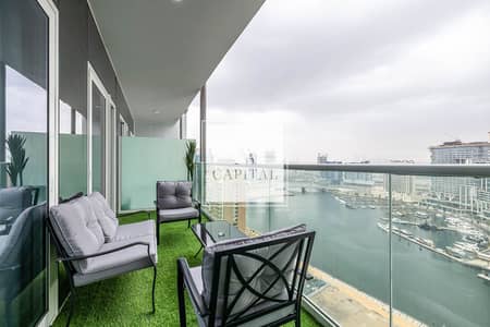 1 Bedroom Apartment for Rent in Business Bay, Dubai - High Floor | Stylish | Furnished | Canal View