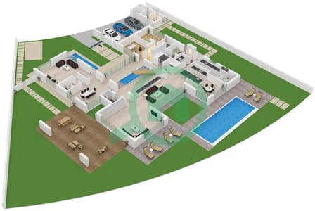 The Acres Estates - 7 Bedroom Villa Type L-7BR Floor plan