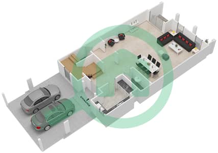 المخططات الطابقية لتصميم النموذج 4 تاون هاوس 3 غرف نوم - منازل مونتجمري