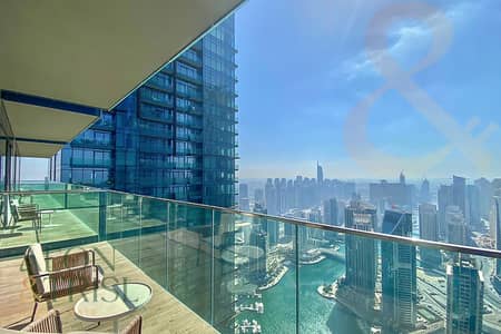 3 Bedroom Apartment for Rent in Dubai Marina, Dubai - Exclusive | 3 parkings | Furnished | Marina view