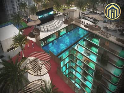 迪拜公寓大楼， 迪拜 2 卧室公寓待售 - Peace Lagoons Roof Top - 4 - Infiniti Pool. jpg