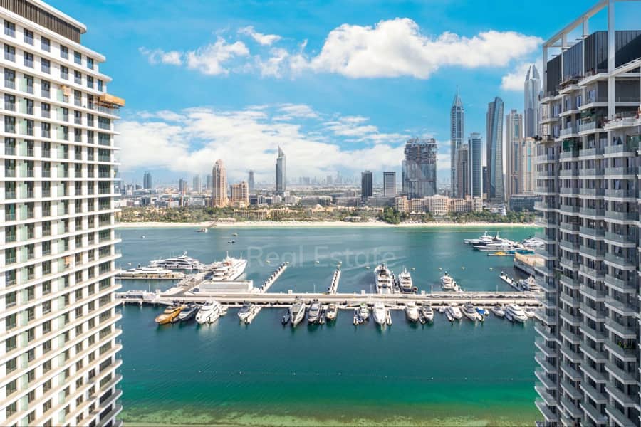 Palm and Marina View | Corner Unit | Furnished