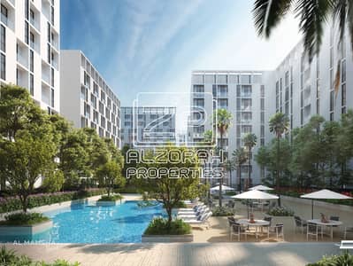 3 Cпальни Апартамент Продажа в Мувайле, Шарджа - Swimming Pool Render - Al Mamsha Raseel. jpg