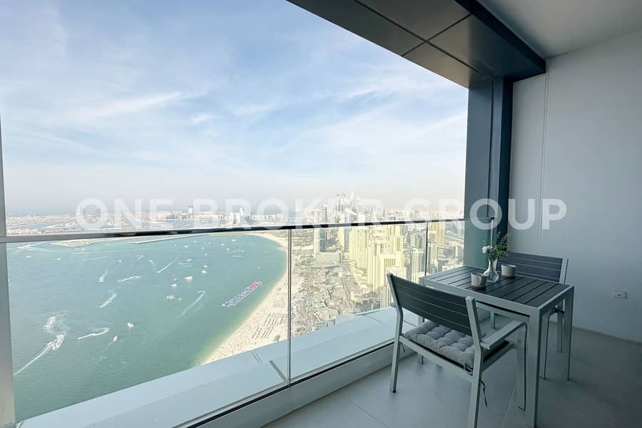位于朱美拉海滩住宅（JBR），朱美拉谦恭度假酒店和水疗中心，朱美拉门户1号大厦 2 卧室的公寓 280000 AED - 12921428