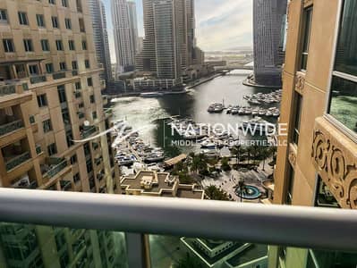 1 Bedroom Flat for Rent in Dubai Marina, Dubai - Upgraded | Furnished | Marina View | Study Room