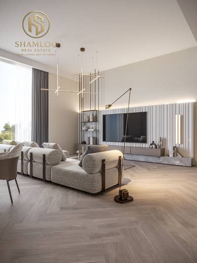 阿尔扬街区， 迪拜 3 卧室公寓待售 - TCD 3 Bedroom_living area. jpg