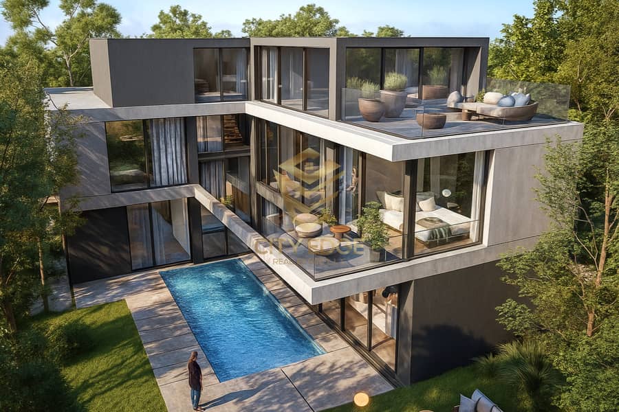 位于蒂拉尔城，马沙尔社区，洋槐花区 5 卧室的别墅 6570000 AED - 12925926