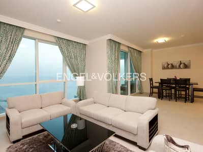 2 Bedroom Apartment for Rent in Jumeirah Beach Residence (JBR), Dubai - Maid Room | High Floor | Beach Access