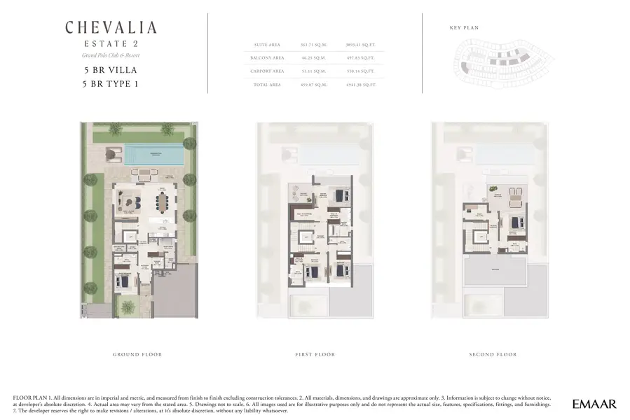 5 BR floor plan