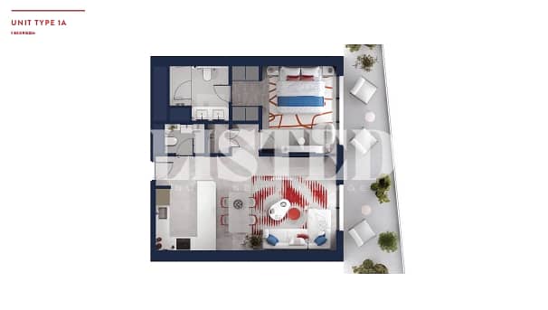 Квартира в Аль Марджан Айленд，Россо Бэй Резиденсес, 1 спальня, 1850000 AED - 12930247