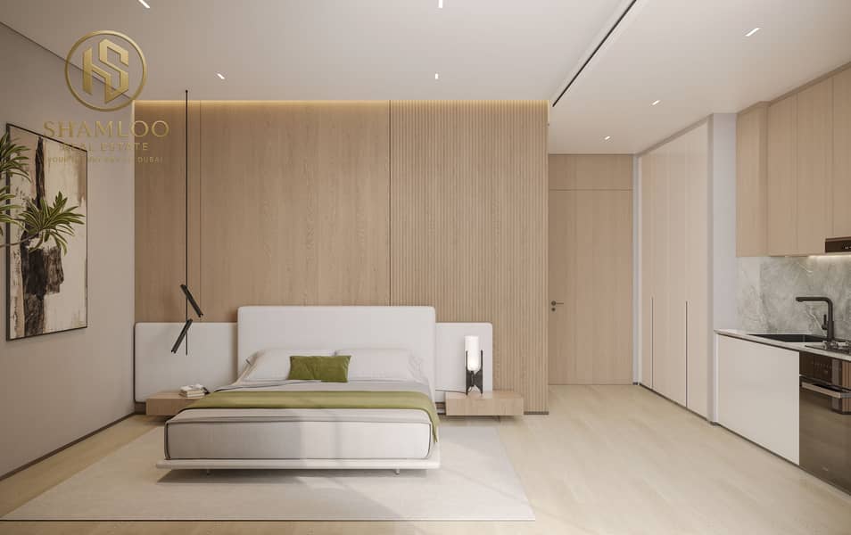 3 STUDIO Type A Bedroom - Kitchen 02. png