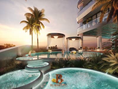 迪拜体育城， 迪拜 2 卧室单位待售 - HH2_Dusk_Kids Splash Pool Zone. png