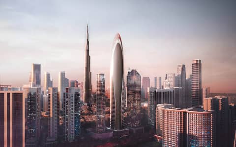 2 Cпальни Апартаменты Продажа в Дубай Даунтаун, Дубай - 5-Bird_Eye_Dusk Updated. jpg