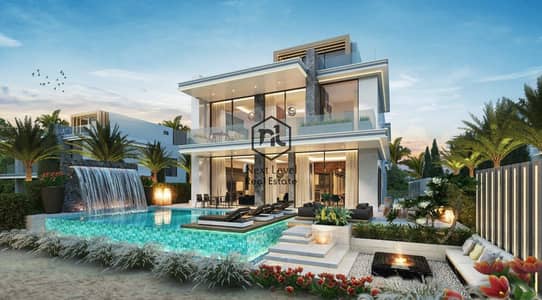 DAMAC Islands， 迪拜 4 卧室联排别墅待售 - 6bed pool. jpg