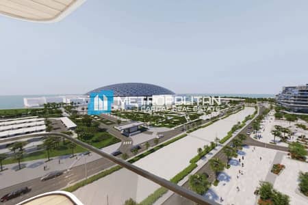 2 Bedroom Flat for Sale in Saadiyat Island, Abu Dhabi - Full Sea and Museum View|Corner 2BR+M|Beachfront