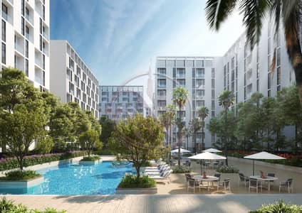 穆瓦利赫商业区， 夏尔迦 1 卧室单位待售 - swimming-pool-render-almamsha-raseel. jpg