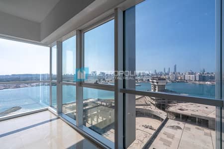 2 Bedroom Apartment for Rent in Al Reem Island, Abu Dhabi - Full Sea View | High Floor 2BR+M | Community Pool