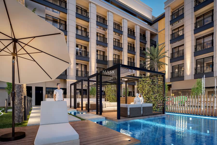 20 Berkeley Square Poolside Seating Night. png