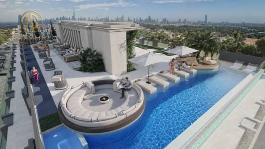 2 Cпальни Апартамент Продажа в Комплекс Дубай Резиденс, Дубай - Terrace 1 side view. jpg