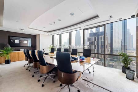 Office for Rent in DIFC, Dubai - Burj Khalifa View > Furnished > Large Office