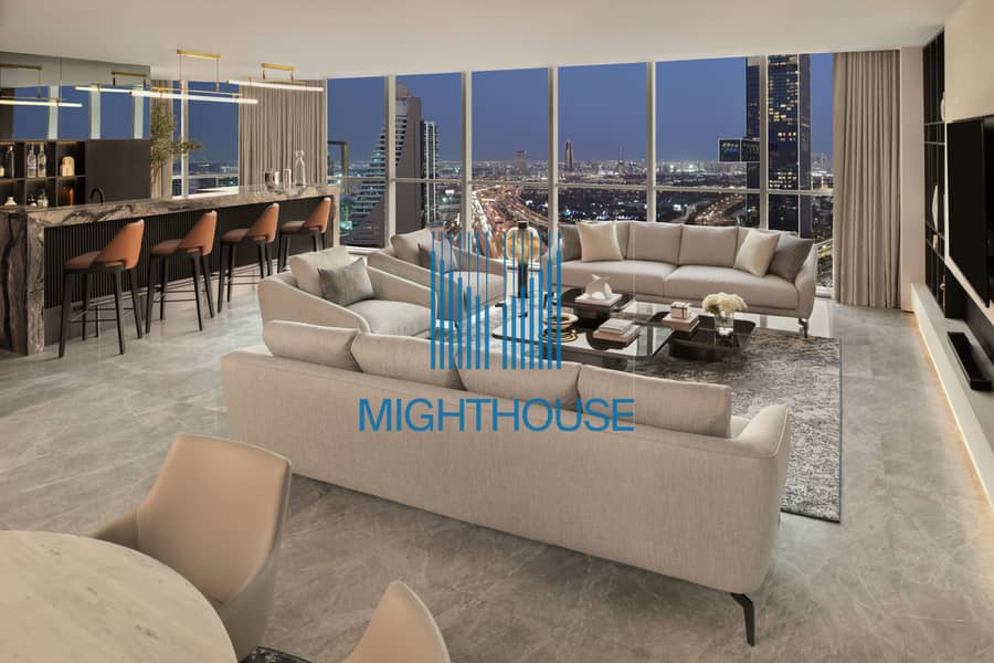3 Presidential Suite - Living Room + Bar. JPG