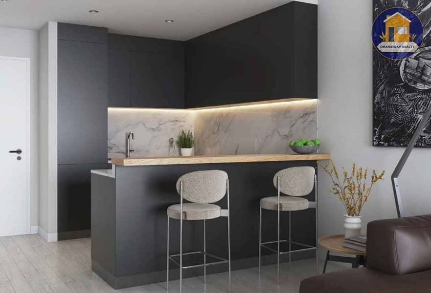 4 Kitchen at Maison Elysee apartment in JVC. jpg