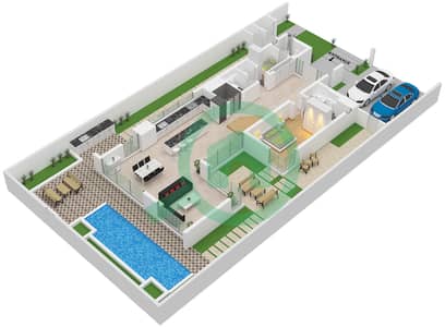 المخططات الطابقية لتصميم النموذج C فیلا 5 غرف نوم - ذا إيكرز