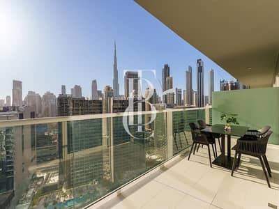 1 Bedroom Flat for Rent in Business Bay, Dubai - Fully Furnished | High Floor | Burj Views