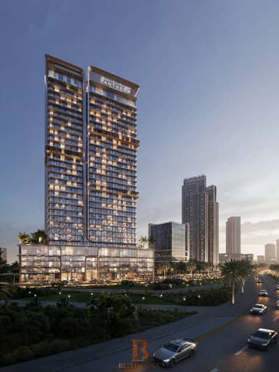 1 Bedroom Flat for Sale in Jumeirah Village Triangle (JVT), Dubai - PantheonJVT_sunset_B_CornerShot copy. jpg