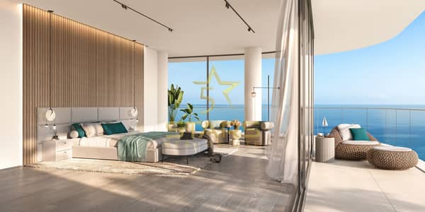 فلیٹ 1 غرفة نوم للبيع في نخلة جميرا، دبي - The Residences_4 Bed_Master Bedroom. jpg