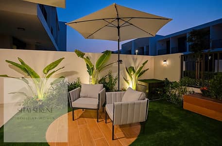 3 Bedroom Townhouse for Rent in Town Square, Dubai - Outdoor Garden (Night). 1. jpg