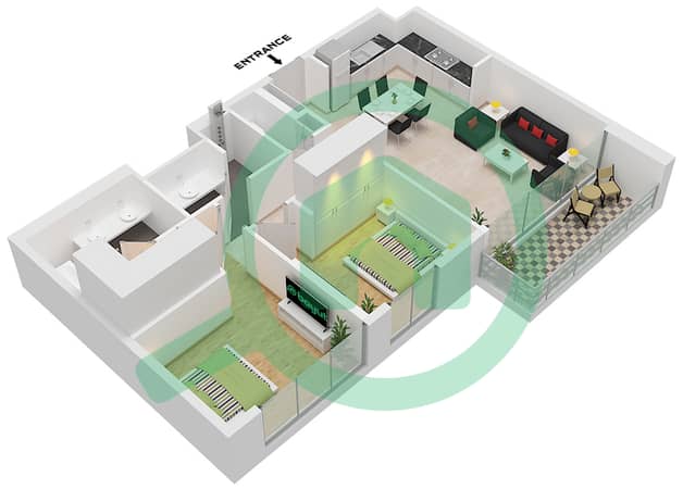 Type T1 Unit 1 Floor 1,9 & Type T1 Unit 5,6 Floor 2-7 & Type T1 Unit 16 Floor 2-7 & Type T1 Unit 1 Ground Floor, Floor 1 & Type T1 Unit 14 Floor 8
