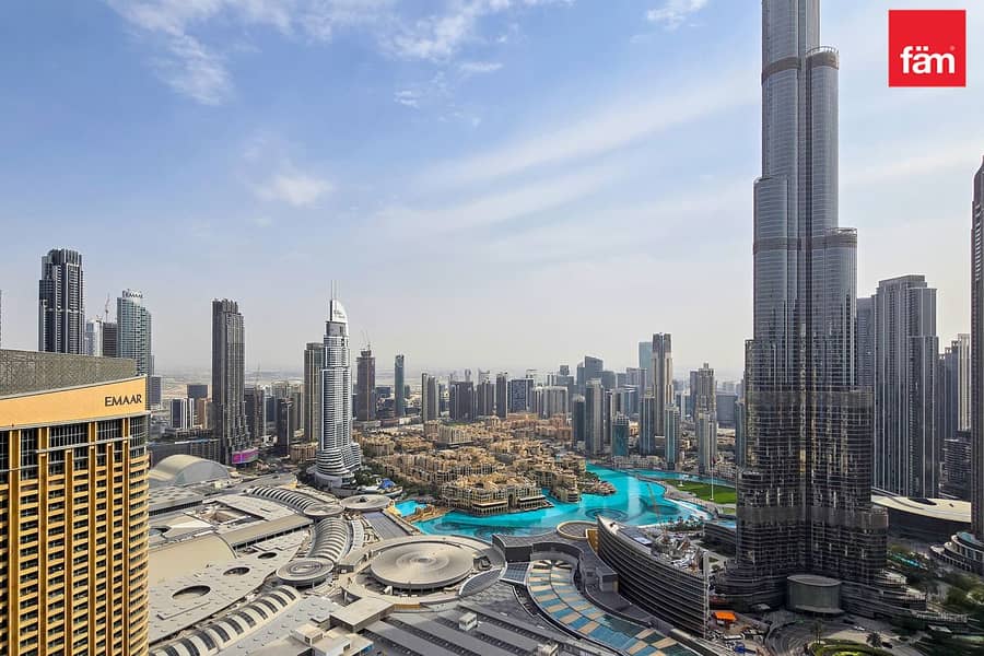 Largest 2 BR l Full Burj View l Very High Floor