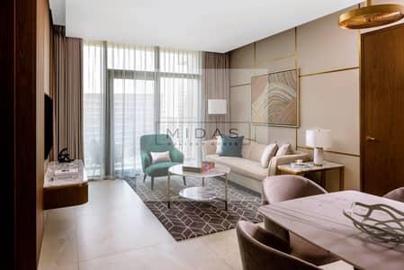 1 Bedroom Hotel Apartment for Rent in Business Bay, Dubai - One Bedroom City View Living Room. jpg