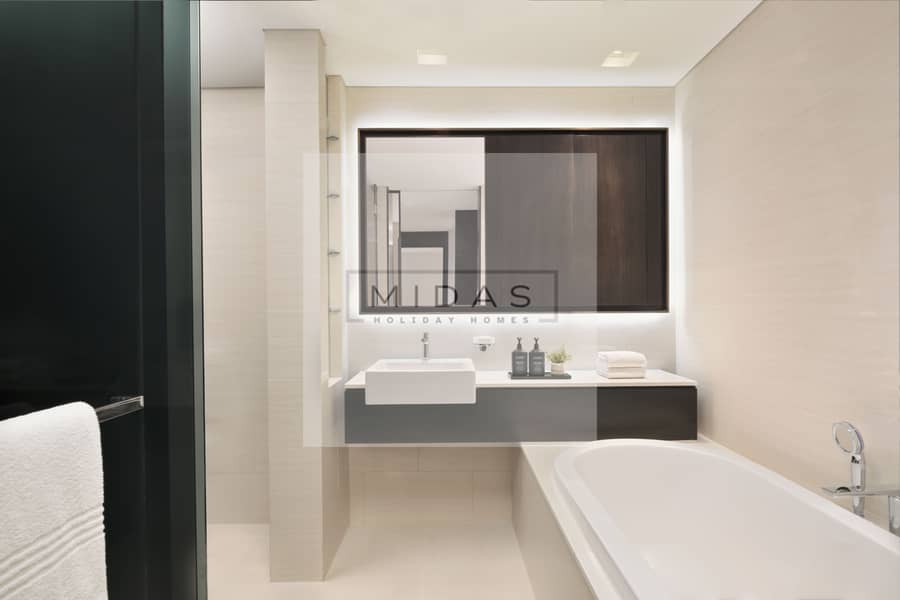 6 One-Bedroom Apartment - Bathroom. JPG
