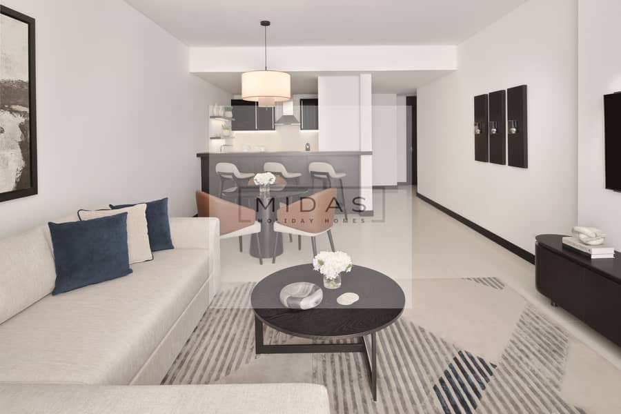 2 Two-Bedroom Apartment - Living + Dining + Kitchen. JPG