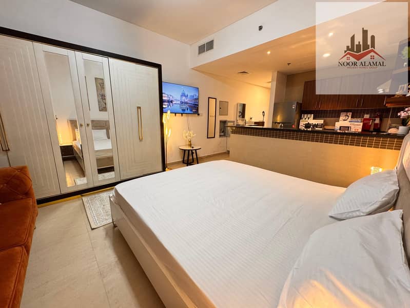 Dubai Al Furjan large studio with American kitchen and bathroom - Image 6