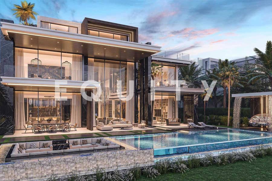 位于大马士革湖住宅，威尼斯别墅 6 卧室的别墅 7500000 AED - 12983621