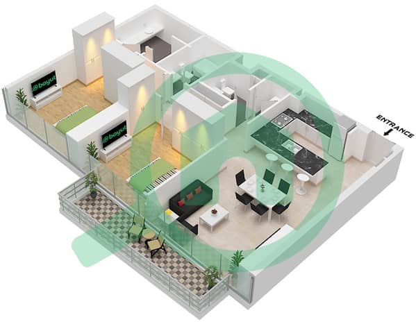 Type B Unit 01 Floor 15-22