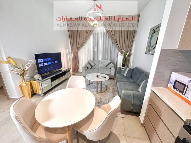 for rent monthly A fully furnished 1BHK Two-bathroom apartment in Maryam Island