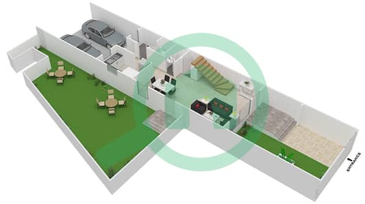 المخططات الطابقية لتصميم النموذج LEFT فیلا 3 غرف نوم - أيريس بارك